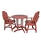 Highwood Usa Hamilton 3pc Round Counter Height Outdoor Patio Furniture Dining Set AD-CNA36-RED - alternate 1